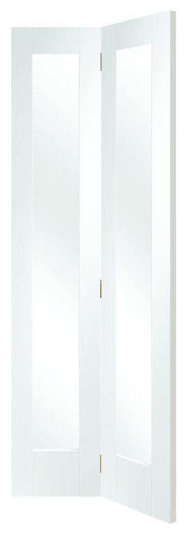 XL Pattern 10 White Clear Glazed Bi-fold  - 762 x 1981 x 35mm